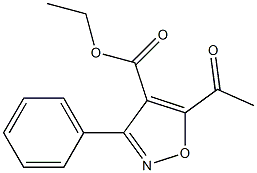 3-Phenyl-5-acetylisoxazole-4-carboxylic acid ethyl ester Struktur