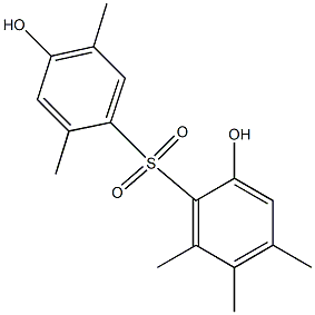 2,4'-Dihydroxy-2',4,5,5',6-pentamethyl[sulfonylbisbenzene] Struktur