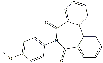 6-(4-Methoxyphenyl)-5H-dibenz[c,e]azepine-5,7(6H)-dione Struktur