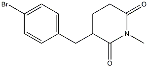 3-(4-Bromobenzyl)-1-methylpiperidine-2,6-dione Struktur