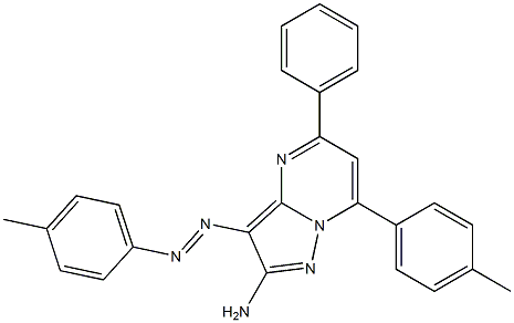 2-Amino-3-(4-methylphenylazo)-5-phenyl-7-(4-methylphenyl)pyrazolo[1,5-a]pyrimidine Struktur