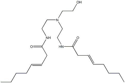 N,N'-[2-Hydroxyethyliminobis(2,1-ethanediyl)]bis(3-octenamide) Struktur