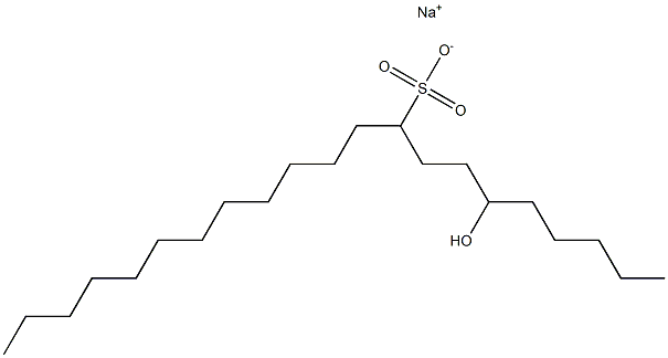 6-Hydroxyhenicosane-9-sulfonic acid sodium salt Struktur