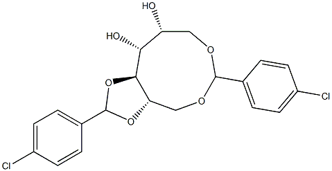 1-O,6-O:2-O,3-O-Bis(4-chlorobenzylidene)-D-glucitol Struktur