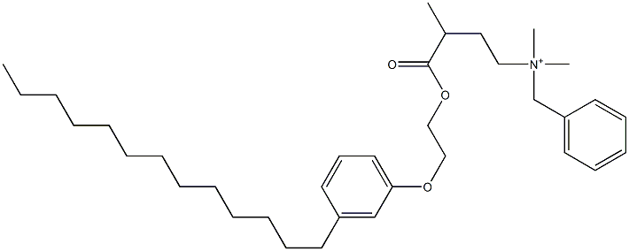 N,N-Dimethyl-N-benzyl-N-[3-[[2-(3-tridecylphenyloxy)ethyl]oxycarbonyl]butyl]aminium Struktur