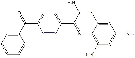 6-[4-Benzoylphenyl]-2,4,7-pteridinetriamine Struktur