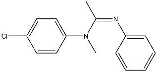 N1-Methyl-N2-phenyl-N1-(4-chlorophenyl)acetamidine Struktur