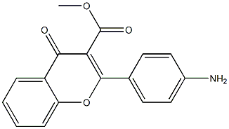 2-[4-Aminophenyl]-4-oxo-4H-1-benzopyran-3-carboxylic acid methyl ester Struktur