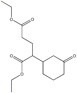 2-(3-Oxocyclohexyl)pentanedioic acid diethyl ester Struktur