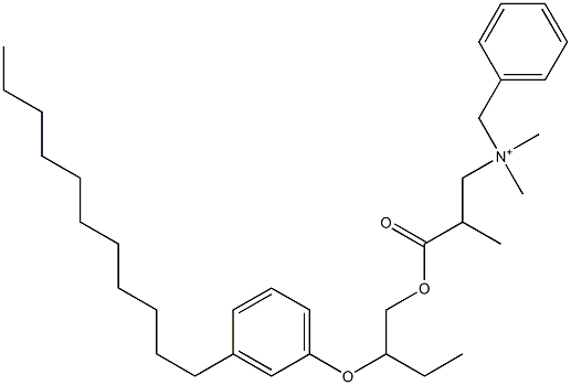 N,N-Dimethyl-N-benzyl-N-[2-[[2-(3-undecylphenyloxy)butyl]oxycarbonyl]propyl]aminium Struktur