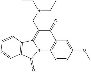 3-Methoxy-6-[(diethylamino)methyl]isoindolo[2,1-a]quinoline-5,11(5H)-dione Struktur