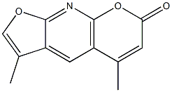 3,5-Dimethyl-7H-furo[2,3-b]pyrano[3,2-e]pyridin-7-one Struktur