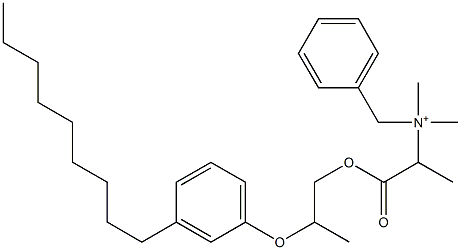 N,N-Dimethyl-N-benzyl-N-[1-[[2-(3-nonylphenyloxy)propyl]oxycarbonyl]ethyl]aminium Struktur