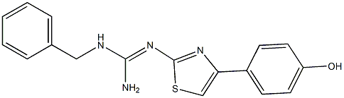 2-[[Amino(benzylamino)methylene]amino]-4-(4-hydroxyphenyl)thiazole Struktur