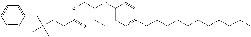 N,N-Dimethyl-N-benzyl-N-[2-[[2-(4-undecylphenyloxy)butyl]oxycarbonyl]ethyl]aminium Struktur