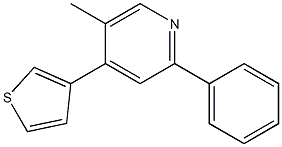 2-Phenyl-4-(3-thienyl)-5-methylpyridine Struktur