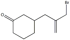 3-[2-(Bromomethyl)-2-propenyl]cyclohexan-1-one Struktur