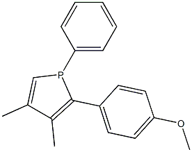 1-Phenyl-2-(4-methoxyphenyl)-3,4-dimethyl-1H-phosphole Struktur