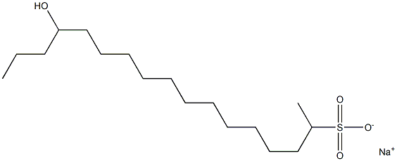 14-Hydroxyheptadecane-2-sulfonic acid sodium salt Struktur