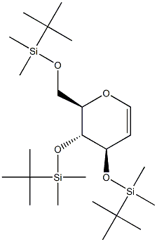 3,4,6-Tri-O-(tert-butyldimethylsilyl)-D-glucal Struktur