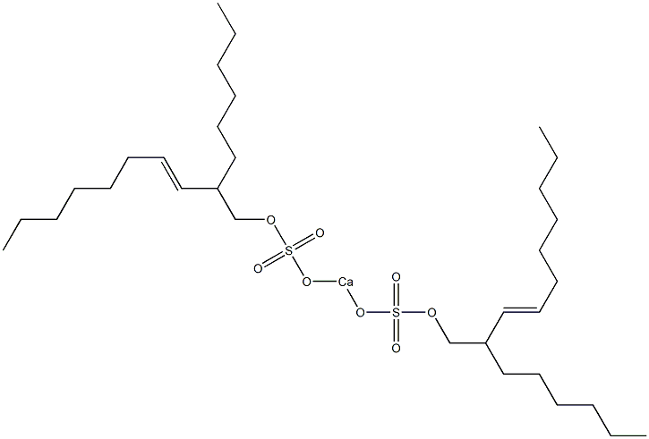 Bis(2-hexyl-3-decenyloxysulfonyloxy)calcium Struktur