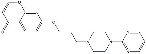 7-[3-[4-(2-Pyrimidinyl)-1-piperazinyl]propyloxy]-4H-1-benzopyran-4-one Struktur