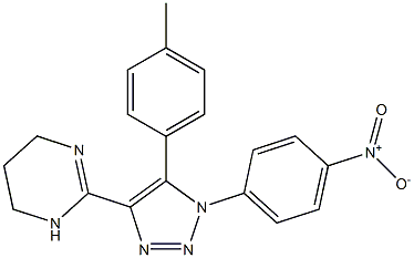 1-(4-Nitrophenyl)-4-[(3,4,5,6-tetrahydropyrimidin)-2-yl]-5-(4-methylphenyl)-1H-1,2,3-triazole Struktur