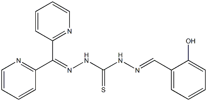 1-[Di(2-pyridinyl)methylene]-5-(2-hydroxybenzylidene)thiocarbonohydrazide Struktur