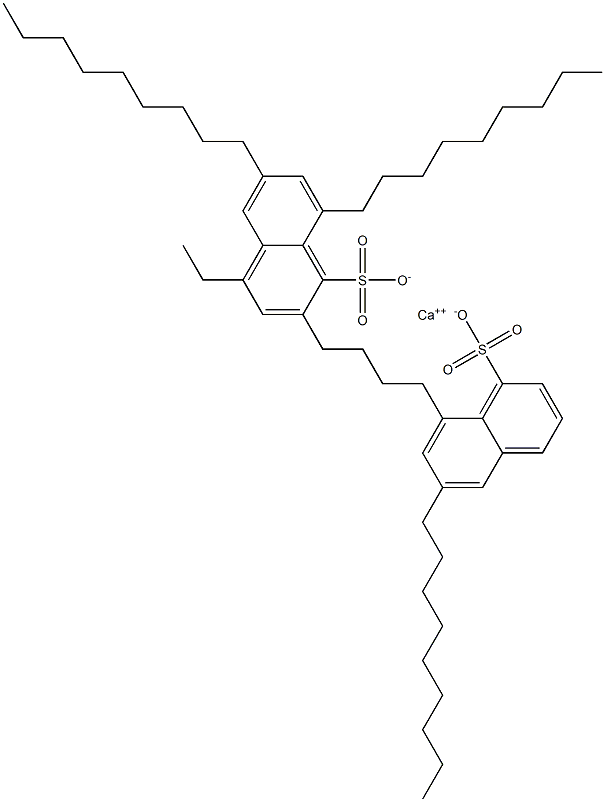 Bis(6,8-dinonyl-1-naphthalenesulfonic acid)calcium salt Struktur