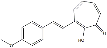 2-Hydroxy-3-[2-(4-methoxyphenyl)ethenyl]cyclohepta-2,4,6-trien-1-one Struktur