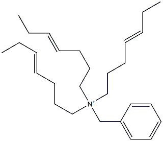 Tri(4-heptenyl)benzylaminium Struktur