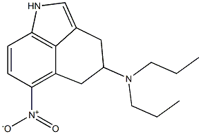 6-Nitro-N,N-dipropyl-1,3,4,5-tetrahydrobenz[cd]indol-4-amine Struktur