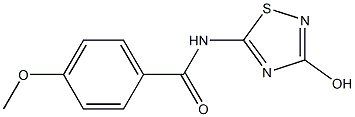 N-(3-Hydroxy-1,2,4-thiadiazol-5-yl)-4-methoxybenzamide Struktur