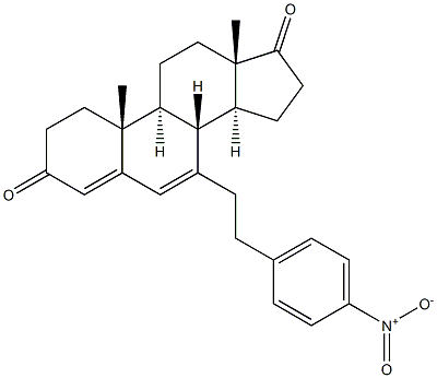 7-[2-(4-Nitrophenyl)ethyl]-4,6-androstadiene-3,17-dione Struktur