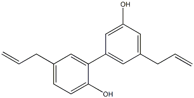 5,5'-Di(2-propenyl)-1,1'-biphenyl-2',3-diol Struktur