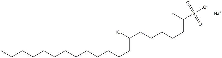 8-Hydroxyhenicosane-2-sulfonic acid sodium salt Struktur