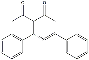 3-[(S)-1,3-Diphenyl-2-propenyl]pentane-2,4-dione Struktur