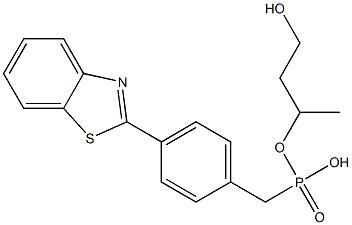 4-(2-Benzothiazolyl)phenylmethylphosphonic acid 2-hydroxyethylethyl ester Struktur