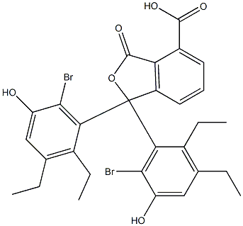 1,1-Bis(6-bromo-2,3-diethyl-5-hydroxyphenyl)-1,3-dihydro-3-oxoisobenzofuran-4-carboxylic acid Struktur