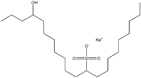 18-Hydroxyhenicosane-10-sulfonic acid sodium salt Struktur