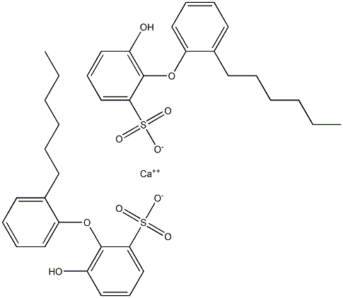 Bis(6-hydroxy-2'-hexyl[oxybisbenzene]-2-sulfonic acid)calcium salt Struktur