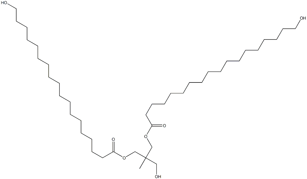 Bis(18-hydroxyoctadecanoic acid)2-(hydroxymethyl)-2-methyl-1,3-propanediyl ester Struktur