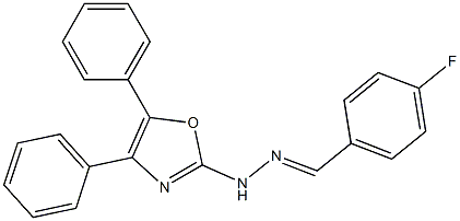 4-Fluorobenzaldehyde (4,5-diphenyloxazol-2-yl)hydrazone Struktur