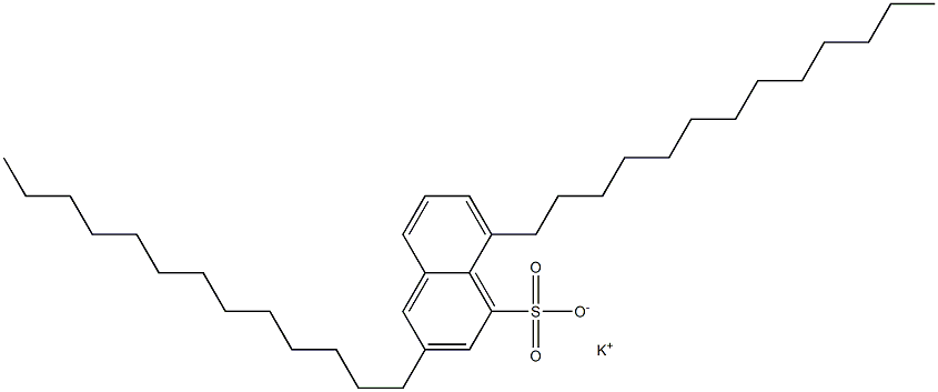 3,8-Ditridecyl-1-naphthalenesulfonic acid potassium salt Struktur