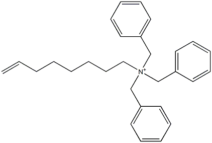 (7-Octenyl)tribenzylaminium Struktur