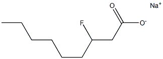 3-Fluoropelargonic acid sodium salt Struktur