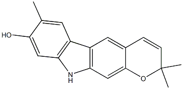 2,10-Dihydro-2,2,7-trimethylpyrano[2,3-b]carbazol-8-ol Struktur