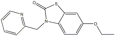 3-(2-Pyridinylmethyl)-6-ethoxybenzothiazol-2(3H)-one Struktur