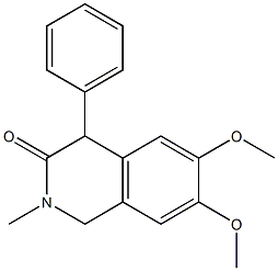 1,4-Dihydro-2-methyl-4-(phenyl)-6,7-dimethoxyisoquinolin-3(2H)-one Struktur