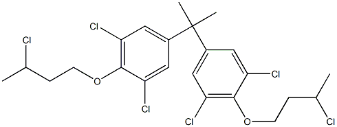 2,2-Bis[3,5-dichloro-4-(3-chlorobutoxy)phenyl]propane Struktur